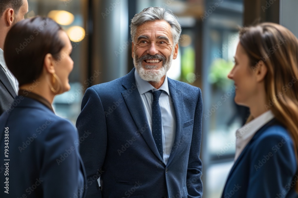 Senior businessman and businesswoman talking in office. Business people concept. Senior businessman and businesswoman talking in office. Business people concept.
