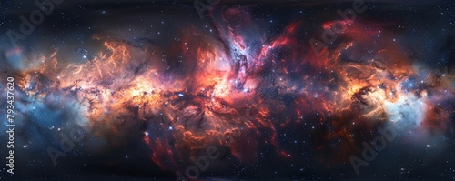 Galactic panorama: a universe in vibrant colors