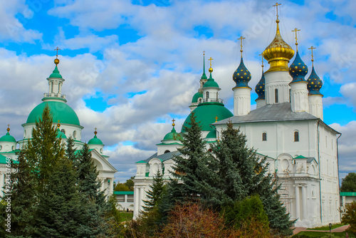 View of the temples of the Spaso-Yakovlevsky Monastery, Rostov Veliky, Russia photo