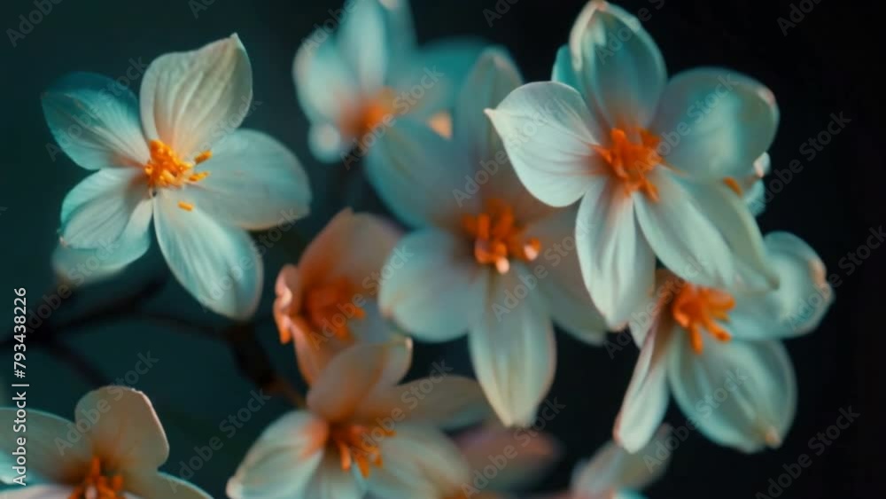 Close-up of a bunch of flowers on a black background Close-up of a bunch of flowers on a black background