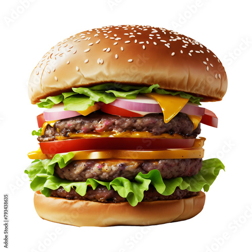Png burger with transparent background, burger png, food png