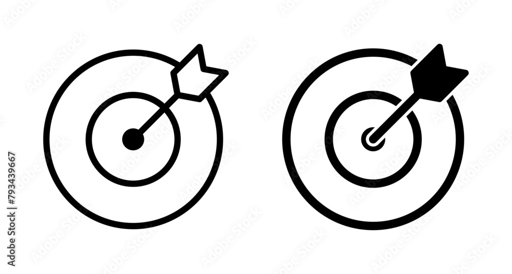 Target icon vector isolated on white background. Target vector icon. goal icon. marketing target. Aim