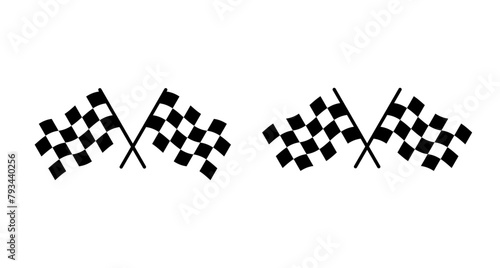 Race flag icon vector isolated on white background. Competition sport flag line vector icon. Racing flag. Start finish flag. Checkered. Start