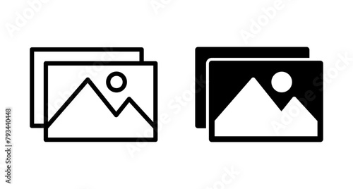 Picture icon vector isolated on white background. Picture vector icon. photo gallery icon vector