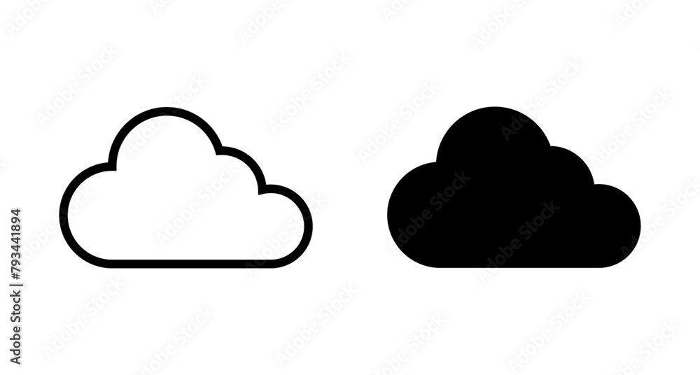 Cloud icon vector isolated on white background. cloud computing icon Cloud icon vector isolated on white background. cloud computing icon