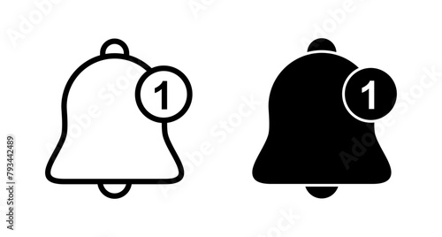 Bell Icon vector isolated on white background. Notification symbol. Bell vector icon