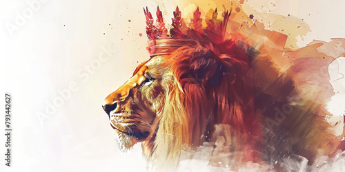 Lion of Judah: The Lion and Crown - Imagine Jesus as a lion with a crown, illustrating his role as the Lion of Judah. photo