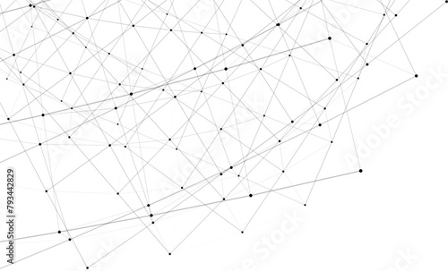 Technology digital mesh line abstract background with low poly effect