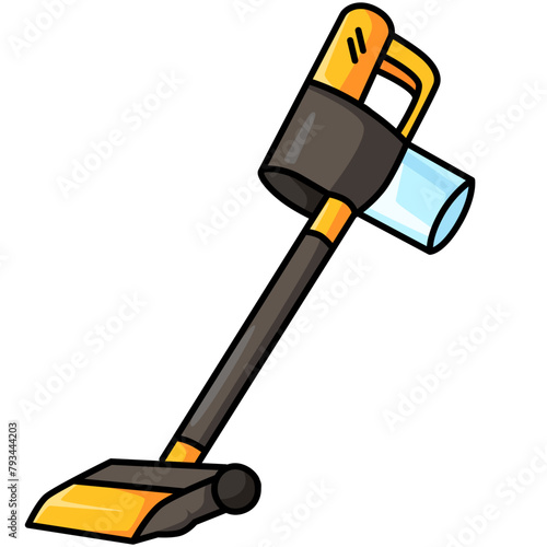 Cordless Vacuum Cleaner handdrawn doodle illustration