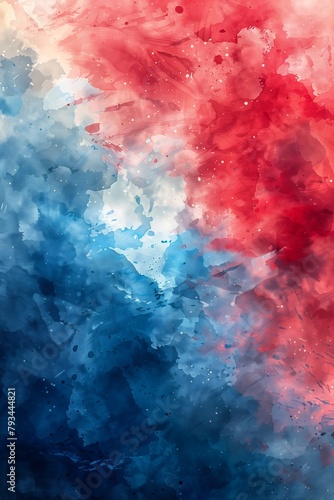 red white blue background design young exploding powder color france colors smeared watercolors