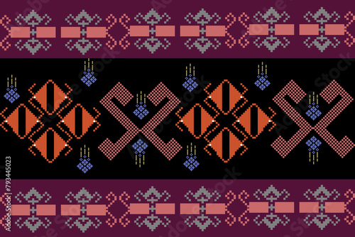 Abstract ethnic geometric pattern design for background or wallpaper.
Figure tribal embroidery. Indian, Scandinavian, Gypsy, Mexican, folk pattern.
