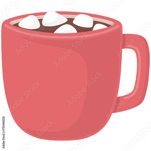 Wallpaper Mural cup of hot chocolate illustration  Torontodigital.ca