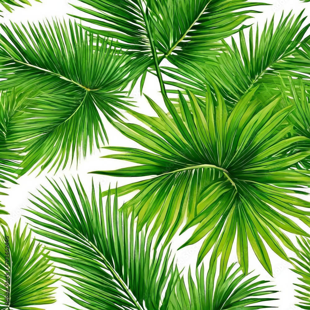 Natural palm tree leaf isolated on background Natural palm tree leaf isolated on background