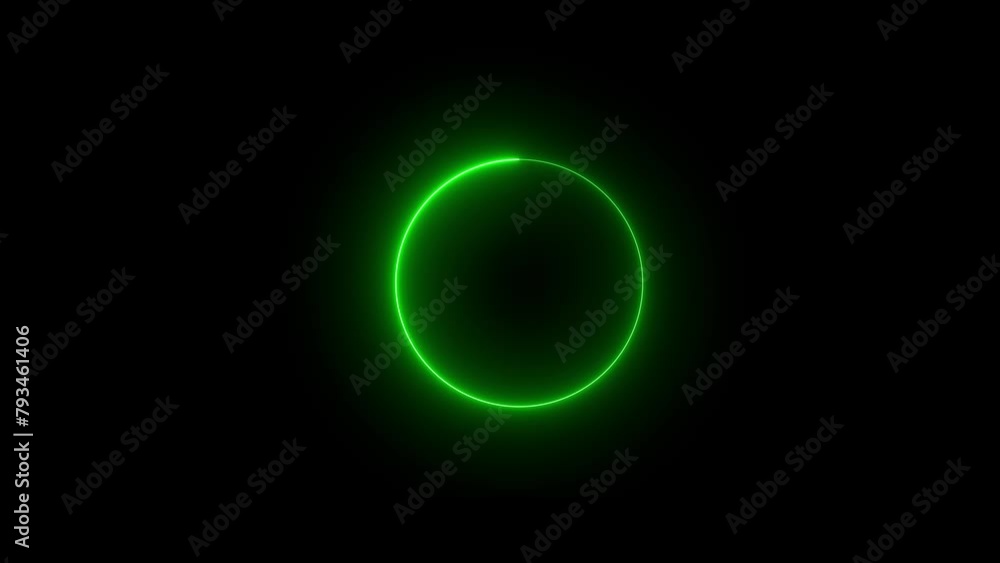 the rotation of the blue laser lights in a circle and black background 4k . elips the rotation of the blue laser lights in a circle and black background 4k . elips
