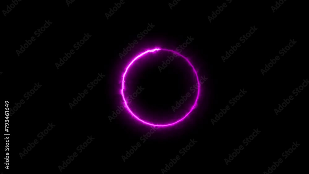 the rotation of the blue laser lights in a circle and black background 4k . elips the rotation of the blue laser lights in a circle and black background 4k . elips