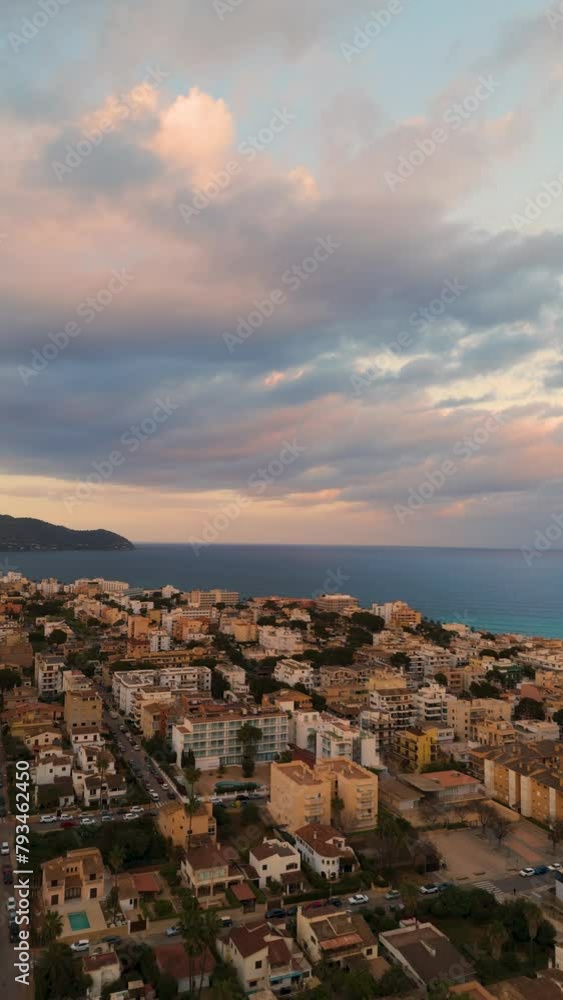 drone aerial from the city of calla millor at Mallorca
drone aerial from the city of calla millor at Mallorca