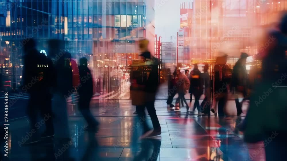 街中を行き交う人々の動画 街中を行き交う人々の動画