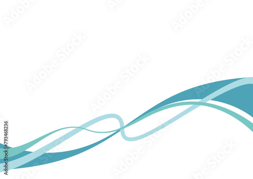 シンプルなウェーブ曲線のビジネス背景。ブルーのアブストラクトデザイン。 © Art_tetsu