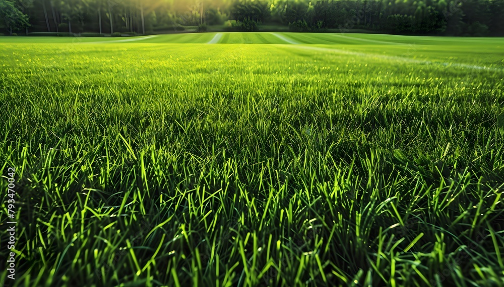 Obraz premium Recreational Green: Vibrant Green Grass Field Perfect for Sports and Recreation Showcasing a Lush and Vibrant Outdoor Setting