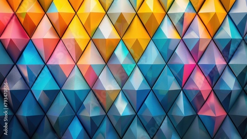 Colorful 3D triangular pattern