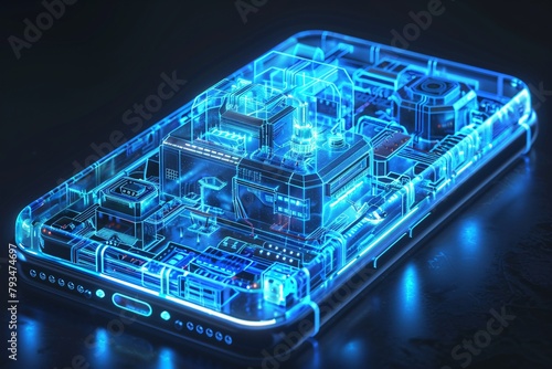  Smart Factory and Circuit board of a smartphone