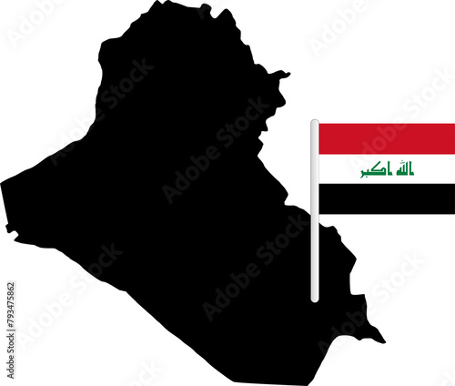 Iraq national map location  3