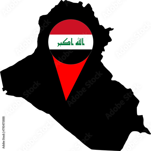 Iraq national map location  2