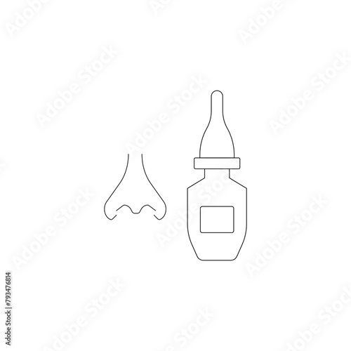 nasal drop vector type icon