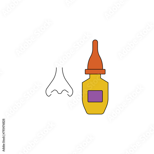 nasal drop vector type icon