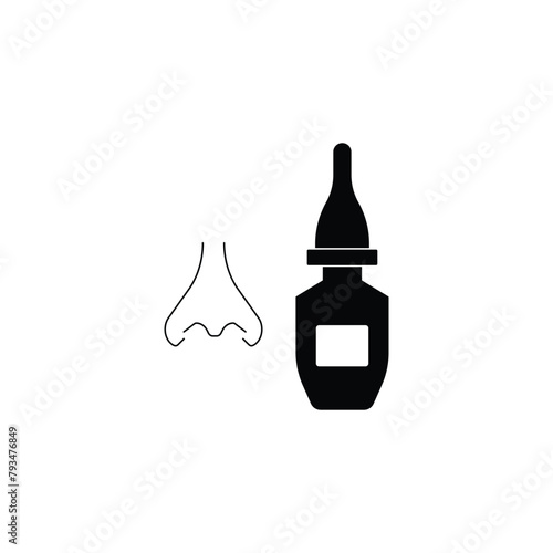nasal drop vector type icon