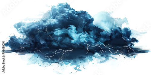 Fear Tactics: The Dark Cloud and Thunderstorm - Picture a dark cloud with lightning and thunder, illustrating the fear tactics used by evil cults to control their followers