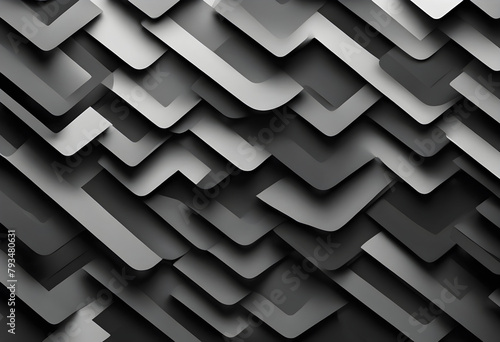 Modern Abstract Charcoal Banner with Geometric Shapes and Shading Gradient