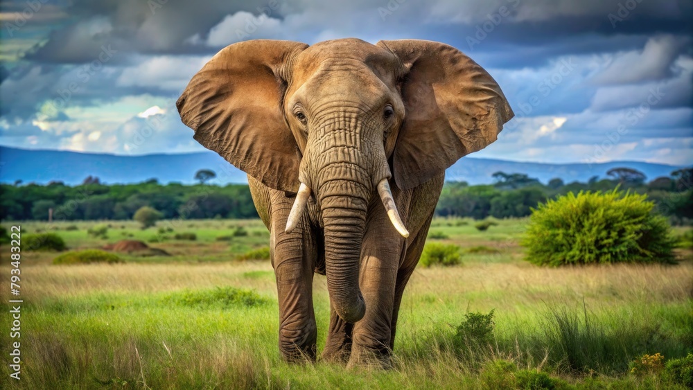 Fototapeta premium Elephant in the field