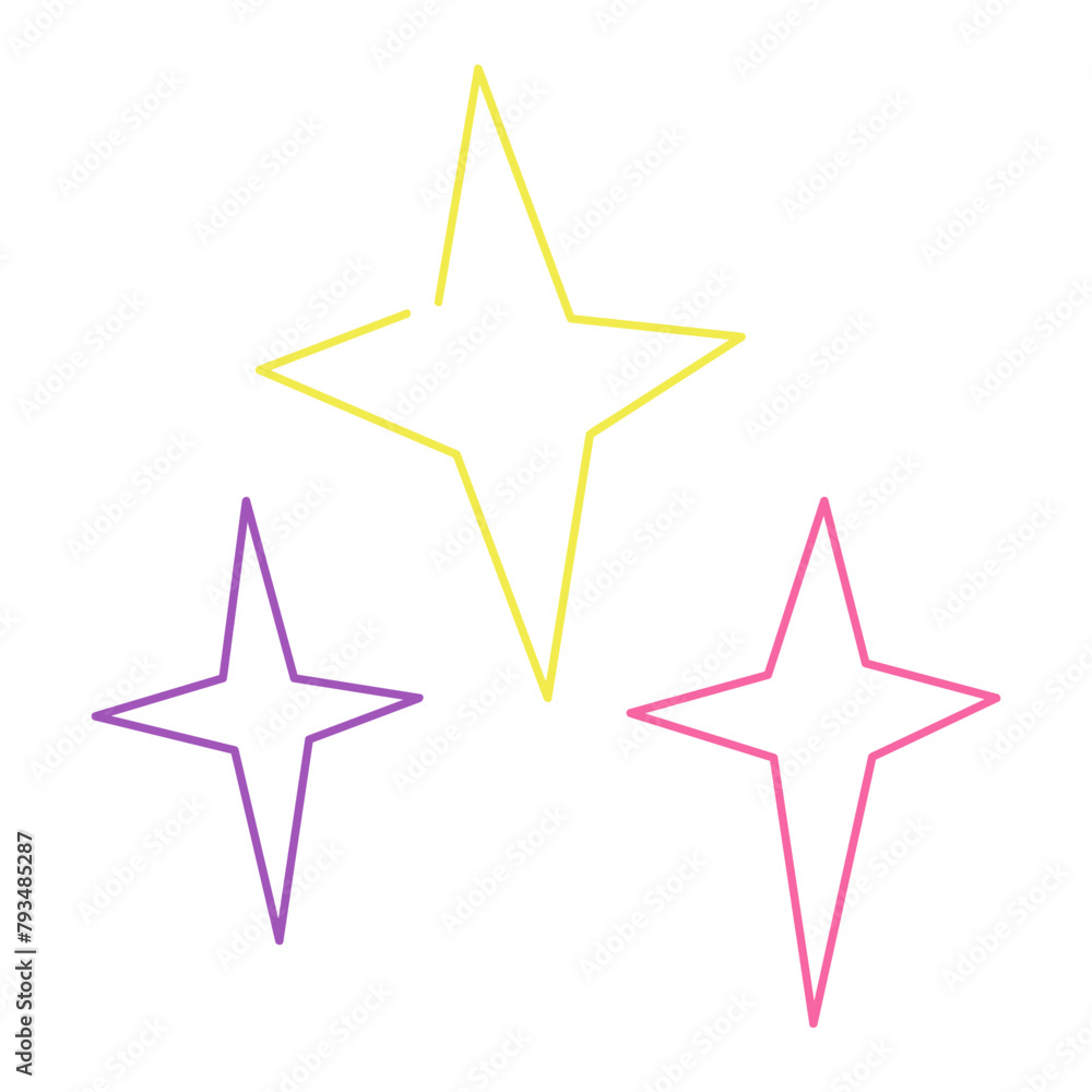 Obraz premium Star Hand Drawn Doodle