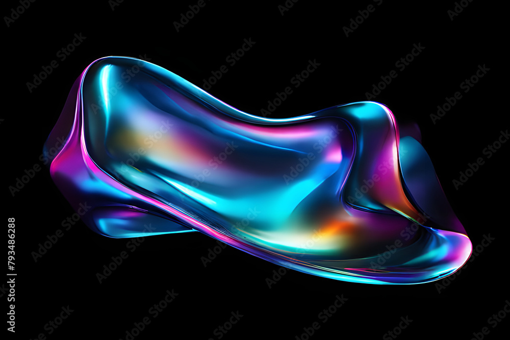 Futuristic holographic background with glossy liquid iridescent effect Futuristic holographic background with glossy liquid iridescent effect