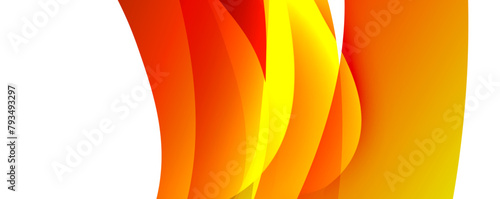 A magnified image of a peach and amber wave, resembling a flower petal on a white backdrop, showcasing macro photography of a flowering plant