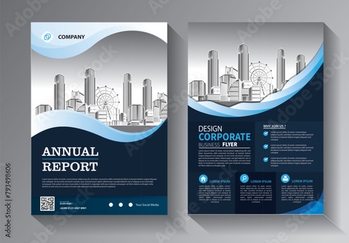 Corporate Book Cover Design Template in A4. Can be adapt to Brochure, Annual Report, Magazine, Poster, Business Presentation, Portfolio, Flyer, Banner, Website.