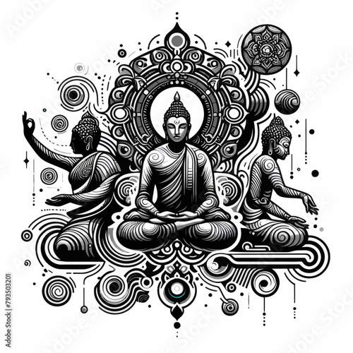 abstract painting karma vector