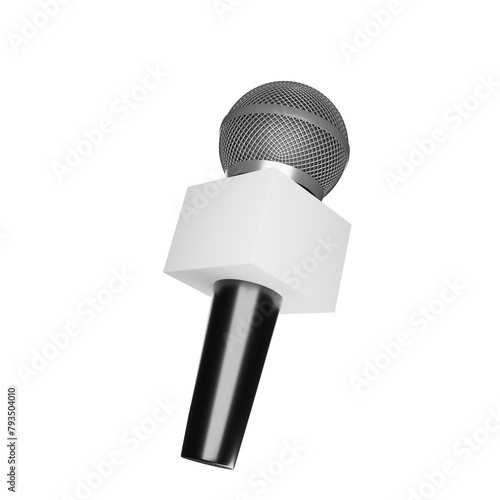  microphone icon 3d rendering.