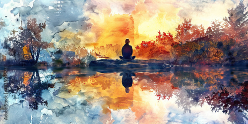 The Spiritual Retreat and Inner Reflection - Picture someone on a spiritual retreat, engaging in inner reflection and meditation to find peace and understanding in the midst of sadness