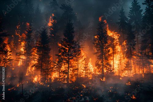 fire in the forest, A Fire in a Forest