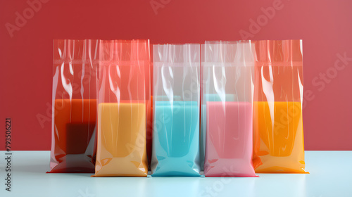 Food Packaging Mockup colorful 3d