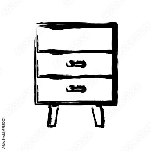 Nightstand Ink Brush Stroke Vector