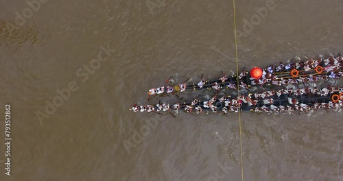 Aerial view of Boat Race Kerala Alappuzha India