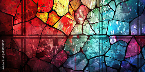 The Shattered Stained Glass Window and Renewed Faith - Visualize a shattered stained glass window being repaired, illustrating the idea of renewed faith after experiencing destruction