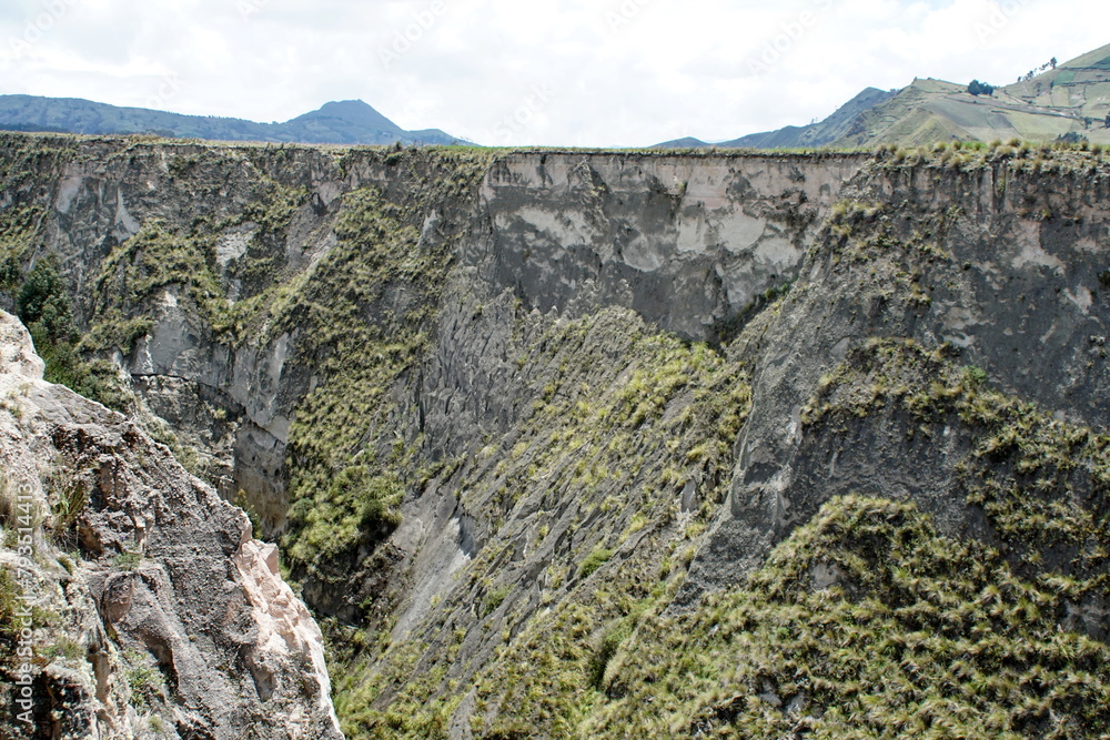 Obraz premium Gorge in the mountains outside of Latacunga, Ecuador