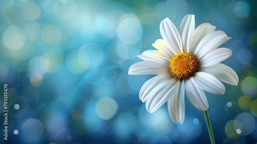 single daisy against a minimalist background, AI Generative single daisy against a minimalist background, AI Generative
