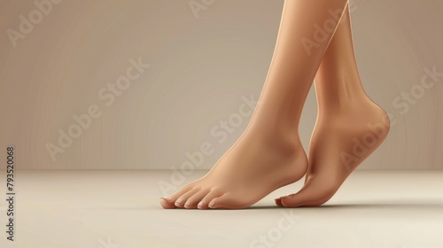 three-dimensional female feet.finished item. feet care AI generated