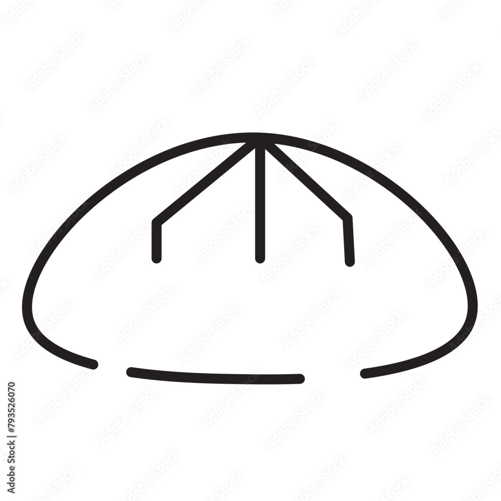 Bakery Bakpao Bread Line Icon Bakery Bakpao Bread Line Icon