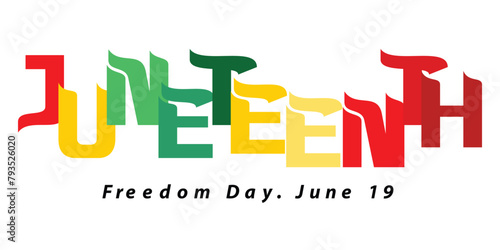 Juneteenth Freedom Day Design Vector Illustration